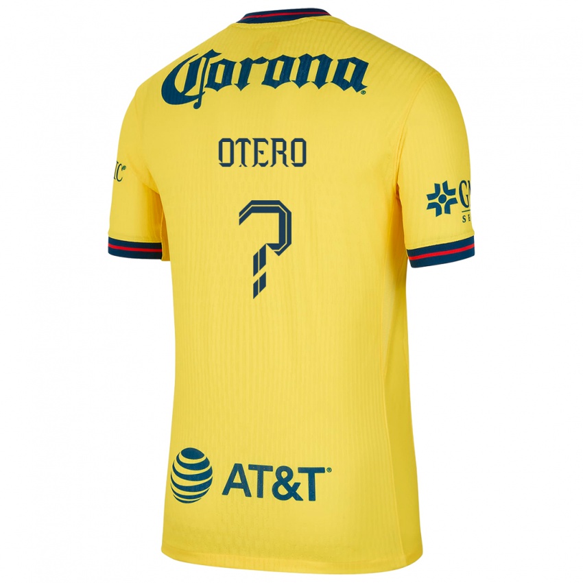 Gyermek Juan Otero #0 Sárga Kék Hazai Jersey 2024/25 Mez Póló Ing