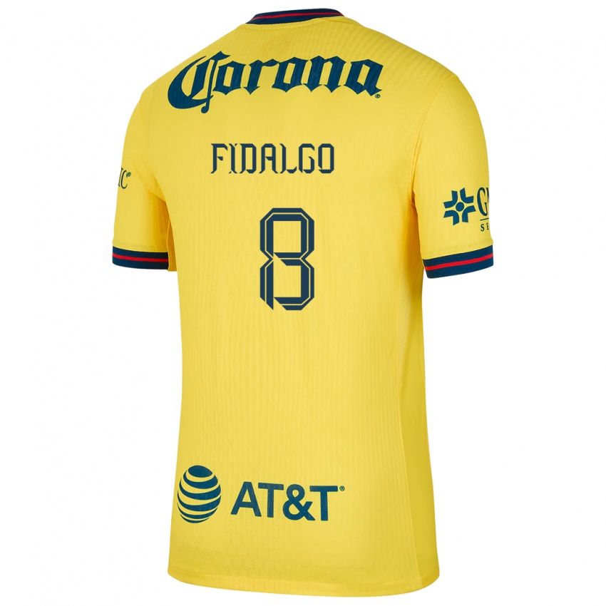 Gyermek Alvaro Fidalgo #8 Sárga Kék Hazai Jersey 2024/25 Mez Póló Ing