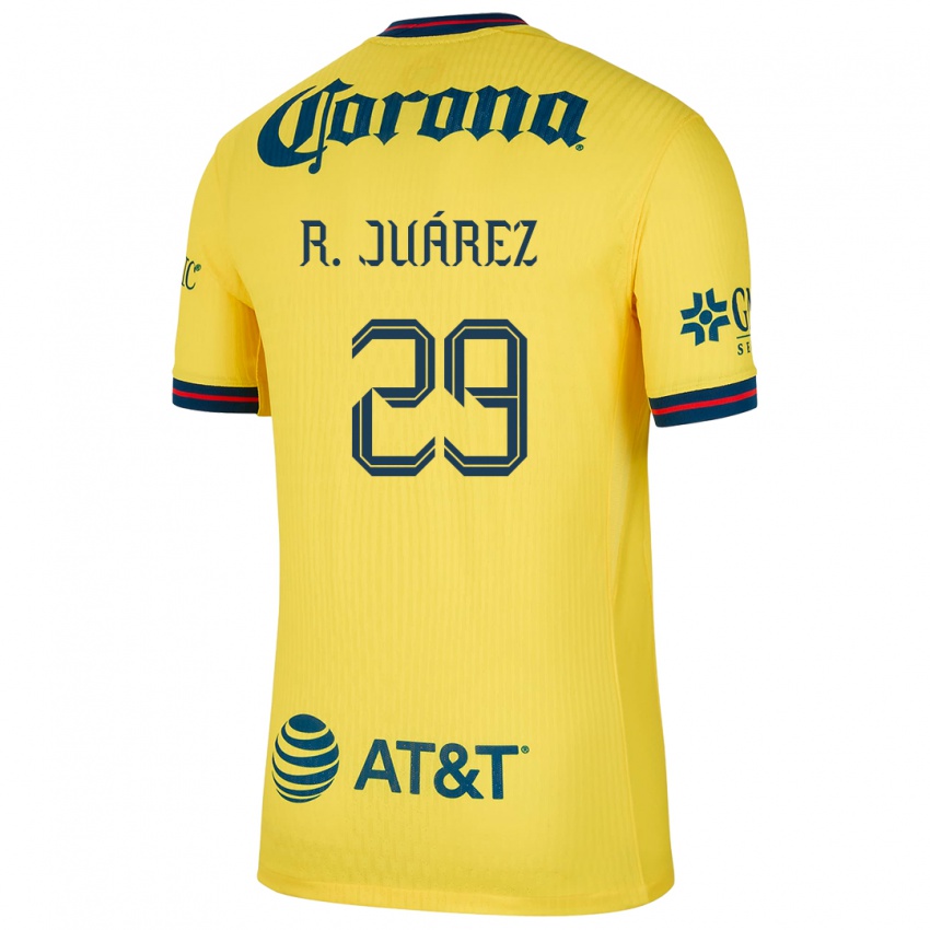 Gyermek Ramón Juárez #29 Sárga Kék Hazai Jersey 2024/25 Mez Póló Ing