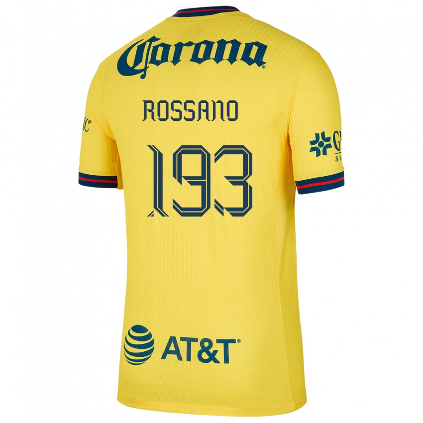 Gyermek Franco Rossano #193 Sárga Kék Hazai Jersey 2024/25 Mez Póló Ing