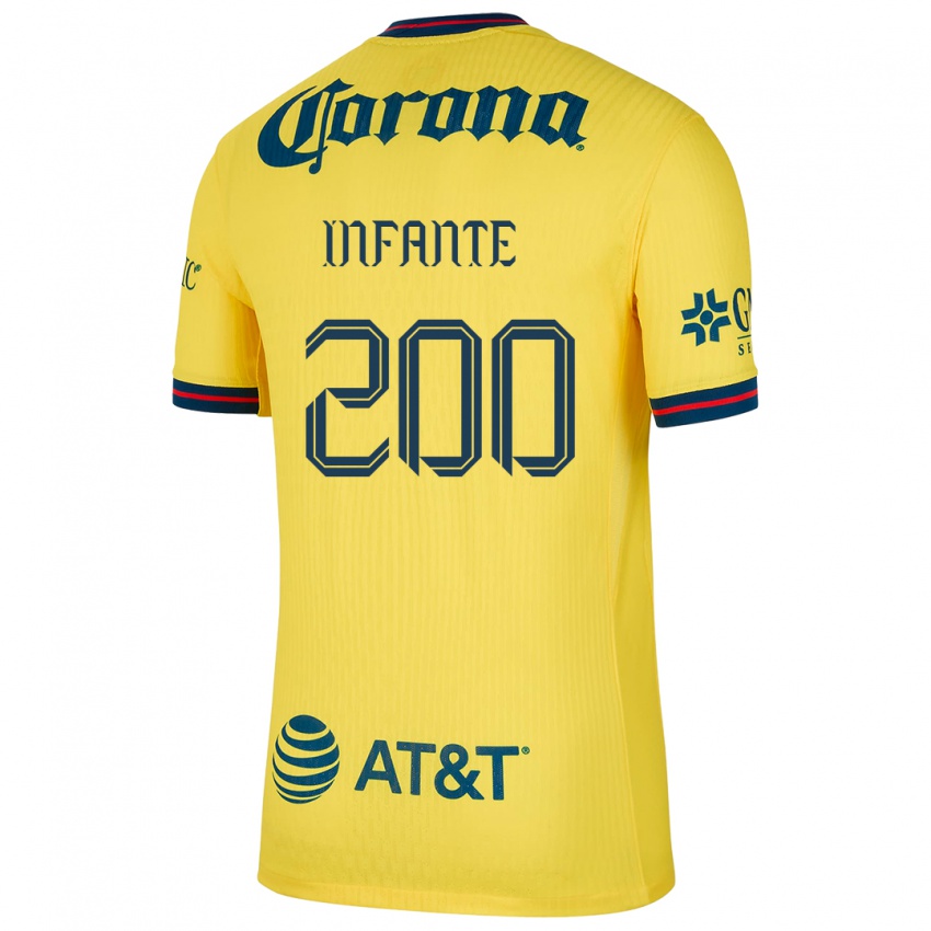 Gyermek Armando Infante #200 Sárga Kék Hazai Jersey 2024/25 Mez Póló Ing