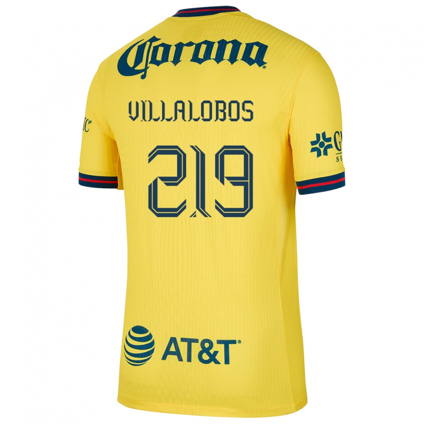 Gyermek Patricio Villalobos #219 Sárga Kék Hazai Jersey 2024/25 Mez Póló Ing