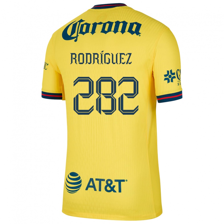 Gyermek Francisco Rodríguez #282 Sárga Kék Hazai Jersey 2024/25 Mez Póló Ing