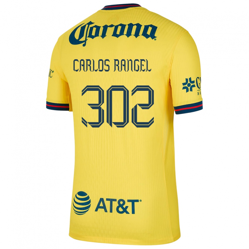 Gyermek Juan Carlos Rangel #302 Sárga Kék Hazai Jersey 2024/25 Mez Póló Ing