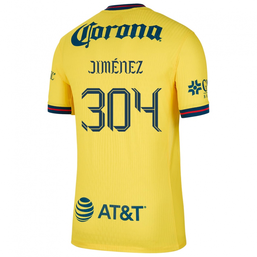 Gyermek Derek Jiménez #304 Sárga Kék Hazai Jersey 2024/25 Mez Póló Ing