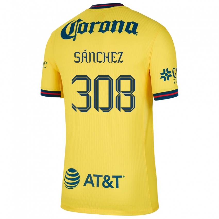 Gyermek Oswaldo Sánchez #308 Sárga Kék Hazai Jersey 2024/25 Mez Póló Ing