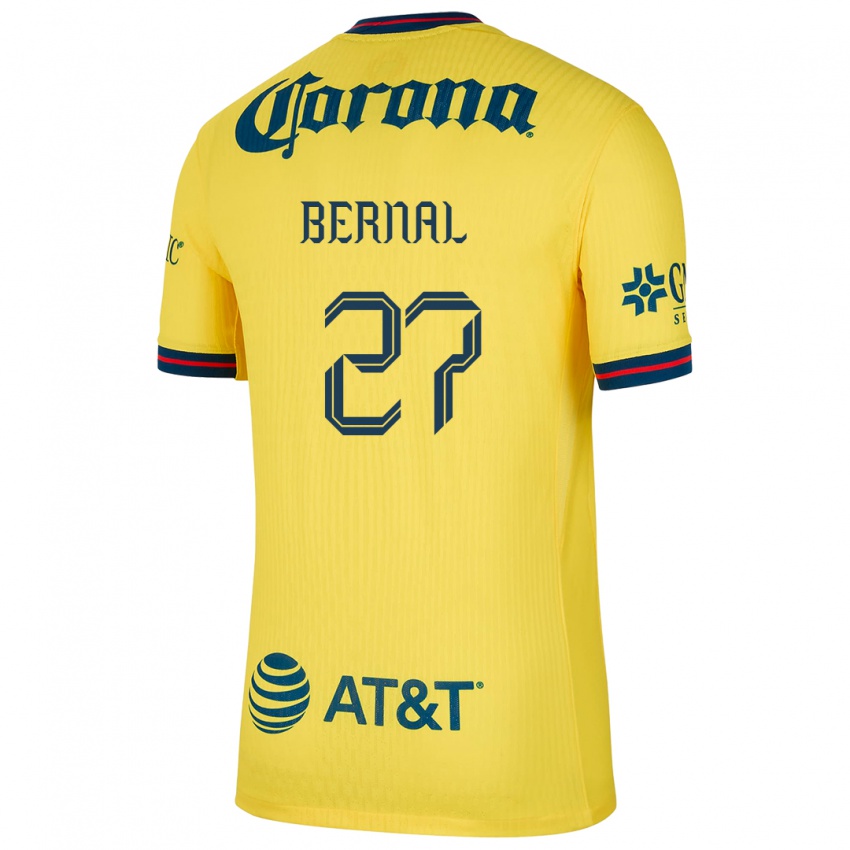 Gyermek Mayra Pelayo Bernal #27 Sárga Kék Hazai Jersey 2024/25 Mez Póló Ing