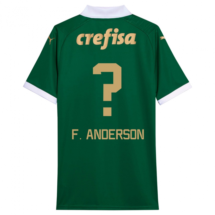 Gyermek Felipe Anderson #0 Zöld Fehér Hazai Jersey 2024/25 Mez Póló Ing