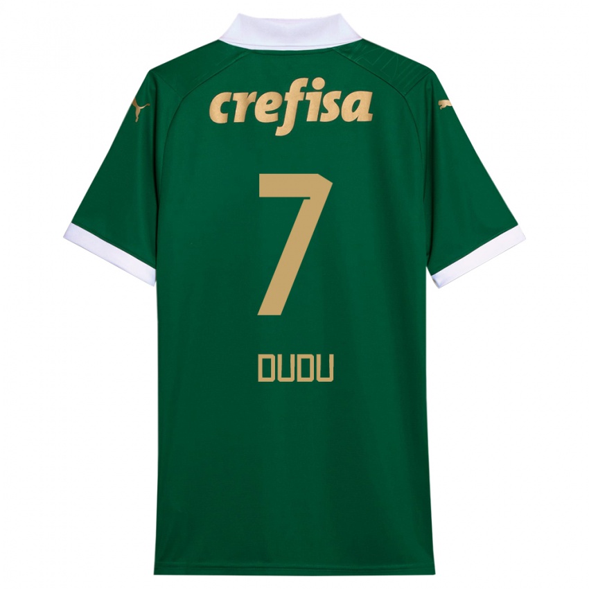 Gyermek Dudu #7 Zöld Fehér Hazai Jersey 2024/25 Mez Póló Ing