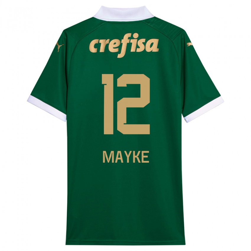 Gyermek Mayke #12 Zöld Fehér Hazai Jersey 2024/25 Mez Póló Ing