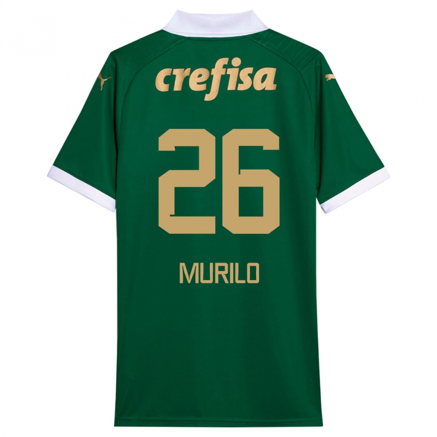 Gyermek Murilo #26 Zöld Fehér Hazai Jersey 2024/25 Mez Póló Ing