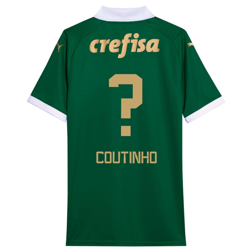 Gyermek Rafael Coutinho #0 Zöld Fehér Hazai Jersey 2024/25 Mez Póló Ing