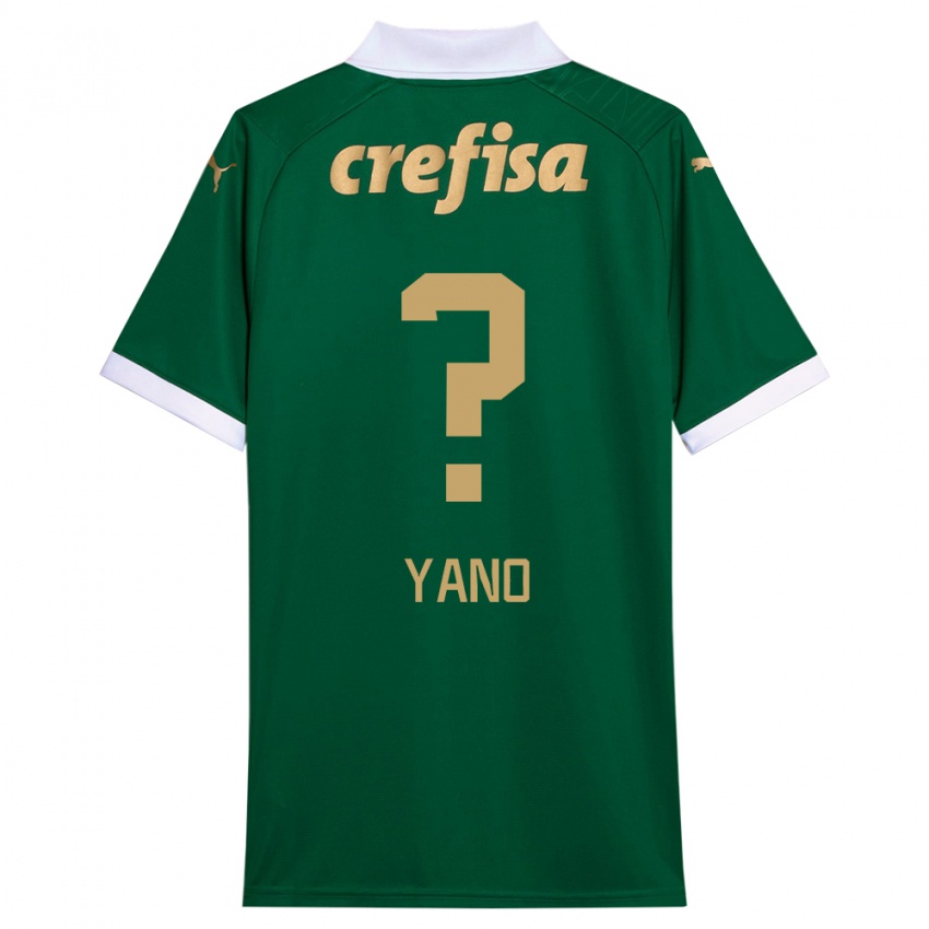 Gyermek Luiz Yano #0 Zöld Fehér Hazai Jersey 2024/25 Mez Póló Ing