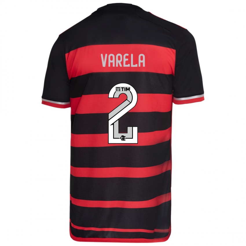 Gyermek Guillermo Varela #2 Piros Fekete Hazai Jersey 2024/25 Mez Póló Ing