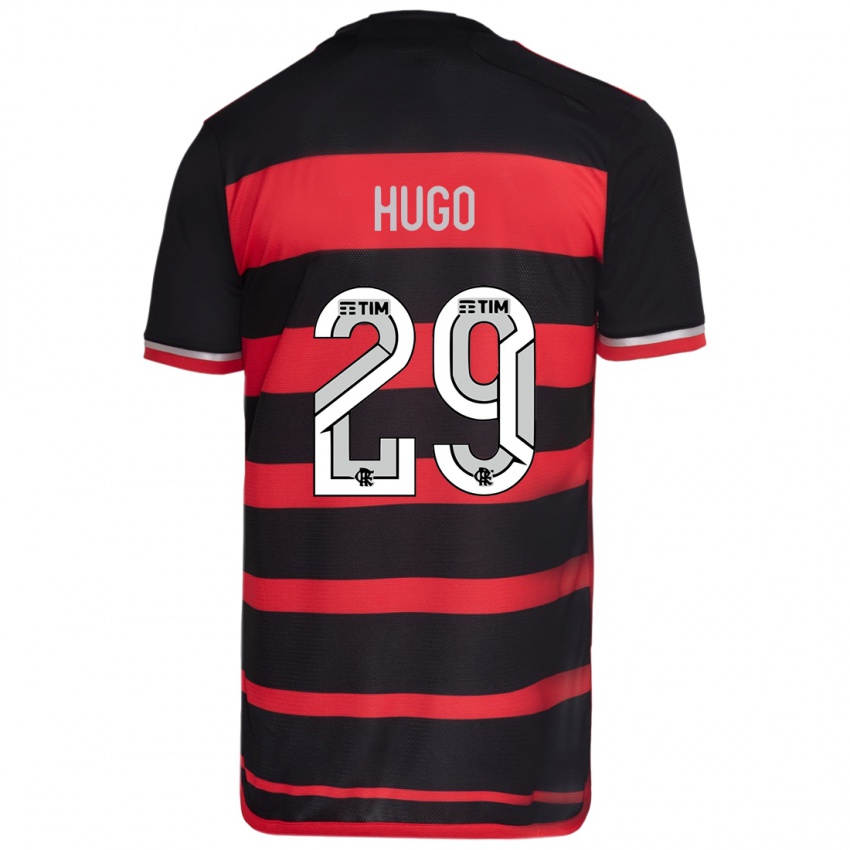 Gyermek Victor Hugo #29 Piros Fekete Hazai Jersey 2024/25 Mez Póló Ing