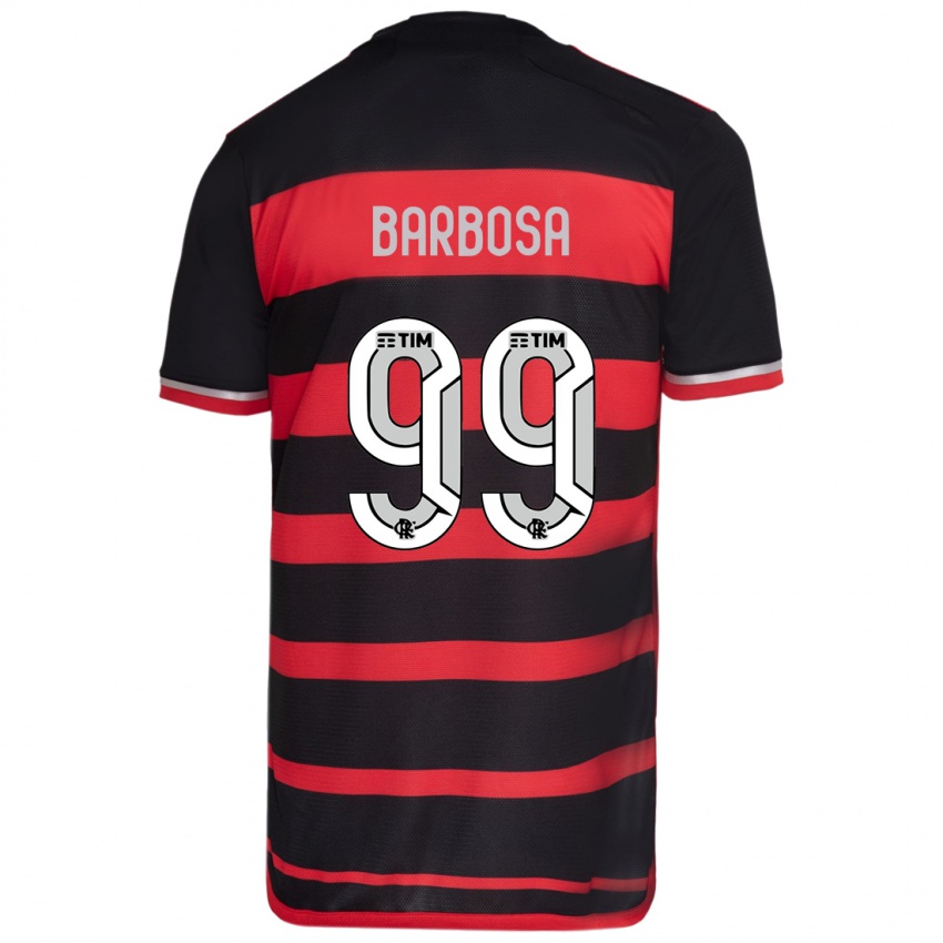 Gyermek Gabriel Barbosa #99 Piros Fekete Hazai Jersey 2024/25 Mez Póló Ing