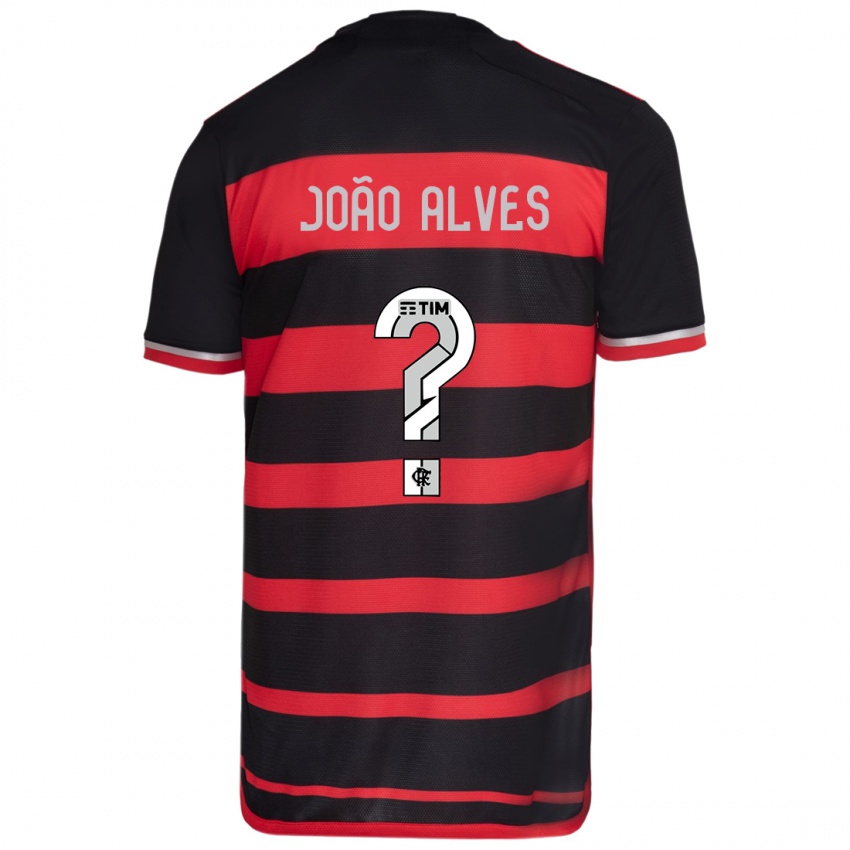 Gyermek João Alves #0 Piros Fekete Hazai Jersey 2024/25 Mez Póló Ing