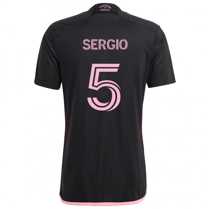 Gyermek Sergio Busquets #5 Fekete Idegenbeli Jersey 2024/25 Mez Póló Ing