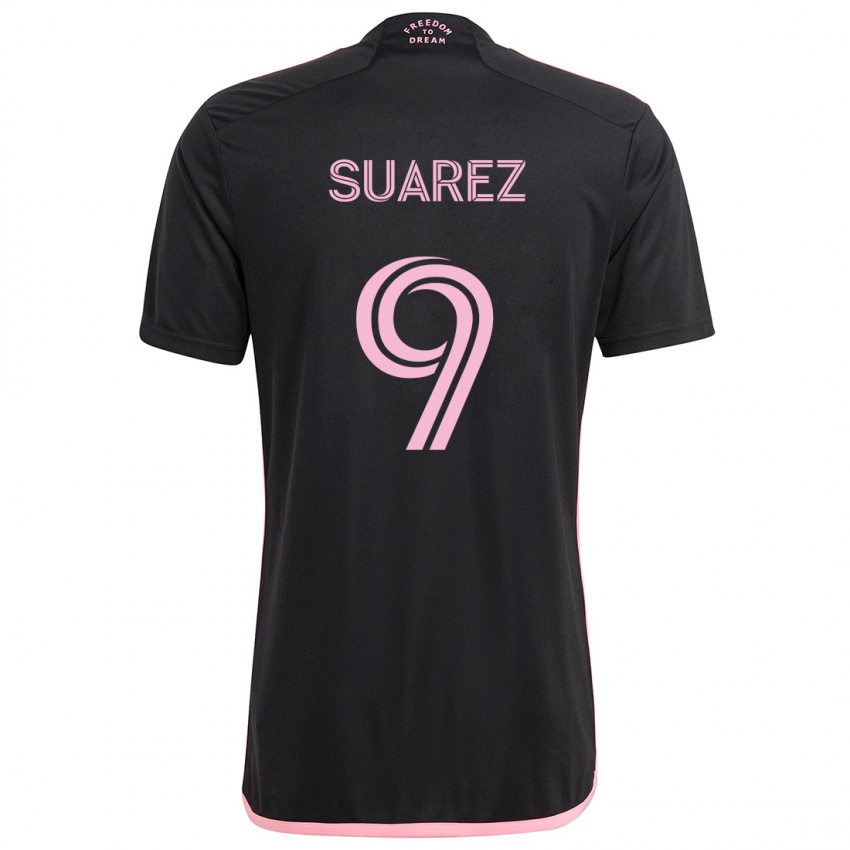 Gyermek Luis Suárez #9 Fekete Idegenbeli Jersey 2024/25 Mez Póló Ing