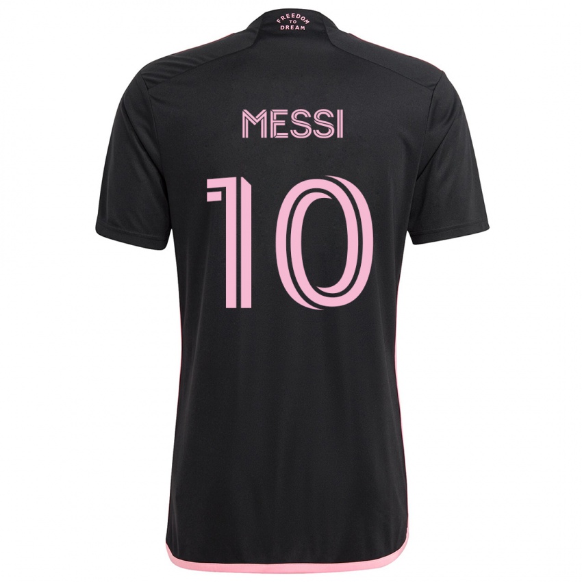 Gyermek Lionel Messi #10 Fekete Idegenbeli Jersey 2024/25 Mez Póló Ing