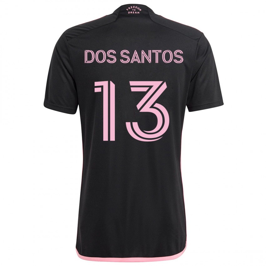 Gyermek Cj Dos Santos #13 Fekete Idegenbeli Jersey 2024/25 Mez Póló Ing