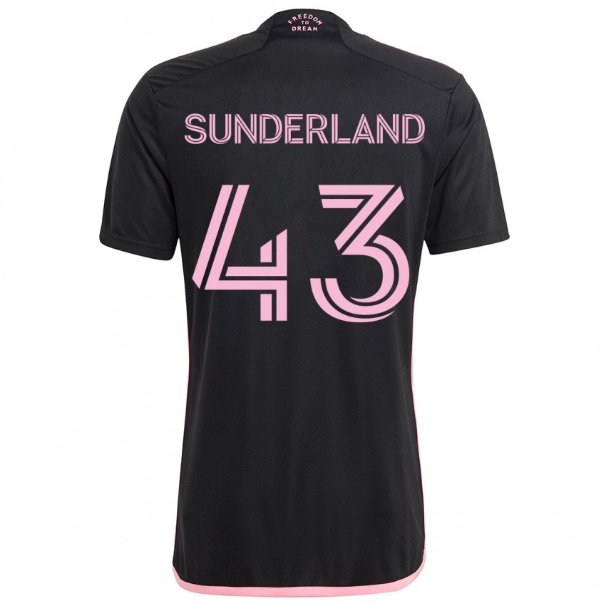 Gyermek Lawson Sunderland #43 Fekete Idegenbeli Jersey 2024/25 Mez Póló Ing