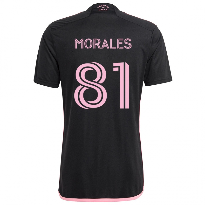 Gyermek Santiago Morales #81 Fekete Idegenbeli Jersey 2024/25 Mez Póló Ing