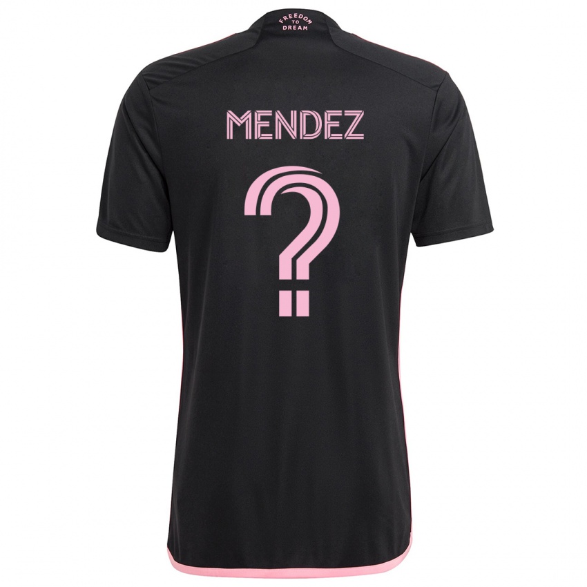 Gyermek Dylan Mendez #0 Fekete Idegenbeli Jersey 2024/25 Mez Póló Ing