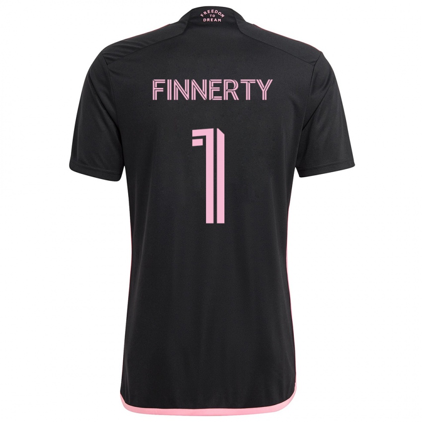 Gyermek Owen Finnerty #1 Fekete Idegenbeli Jersey 2024/25 Mez Póló Ing