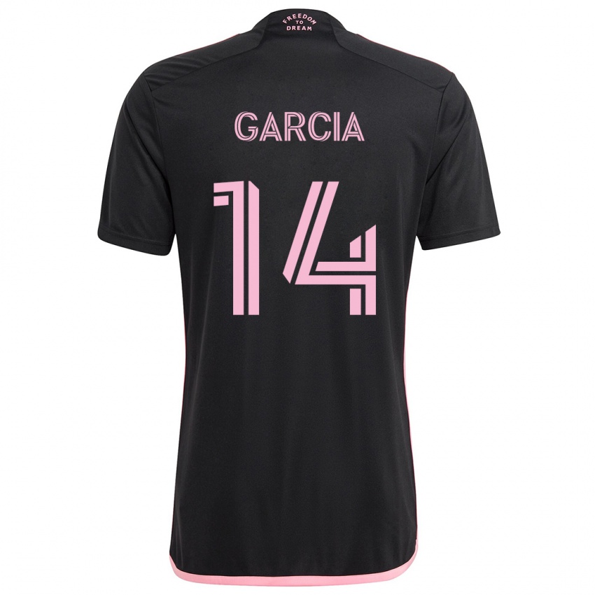 Gyermek Santiago Garcia #14 Fekete Idegenbeli Jersey 2024/25 Mez Póló Ing