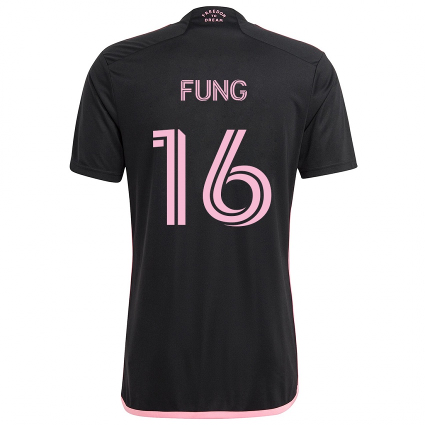 Gyermek Victor Fung #16 Fekete Idegenbeli Jersey 2024/25 Mez Póló Ing