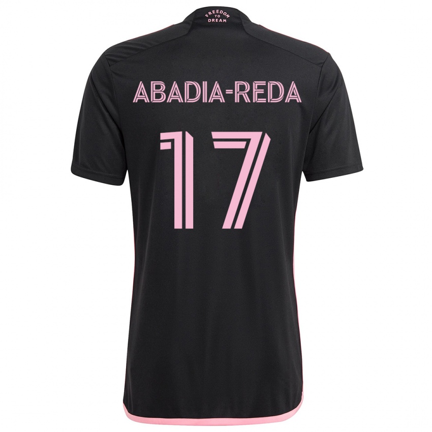 Gyermek Ezequiel Abadia-Reda #17 Fekete Idegenbeli Jersey 2024/25 Mez Póló Ing