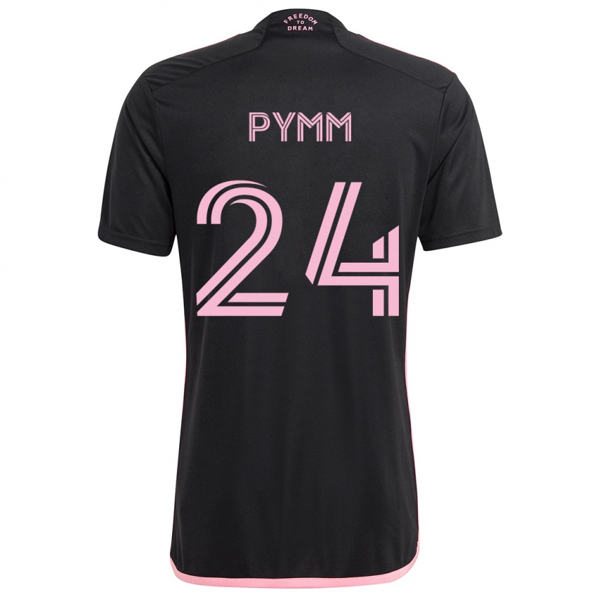 Gyermek Jack Pymm #24 Fekete Idegenbeli Jersey 2024/25 Mez Póló Ing