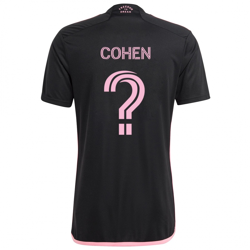 Gyermek Yuval Cohen #0 Fekete Idegenbeli Jersey 2024/25 Mez Póló Ing