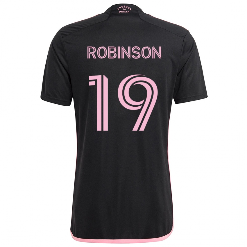 Gyermek Robbie Robinson #19 Fekete Idegenbeli Jersey 2024/25 Mez Póló Ing