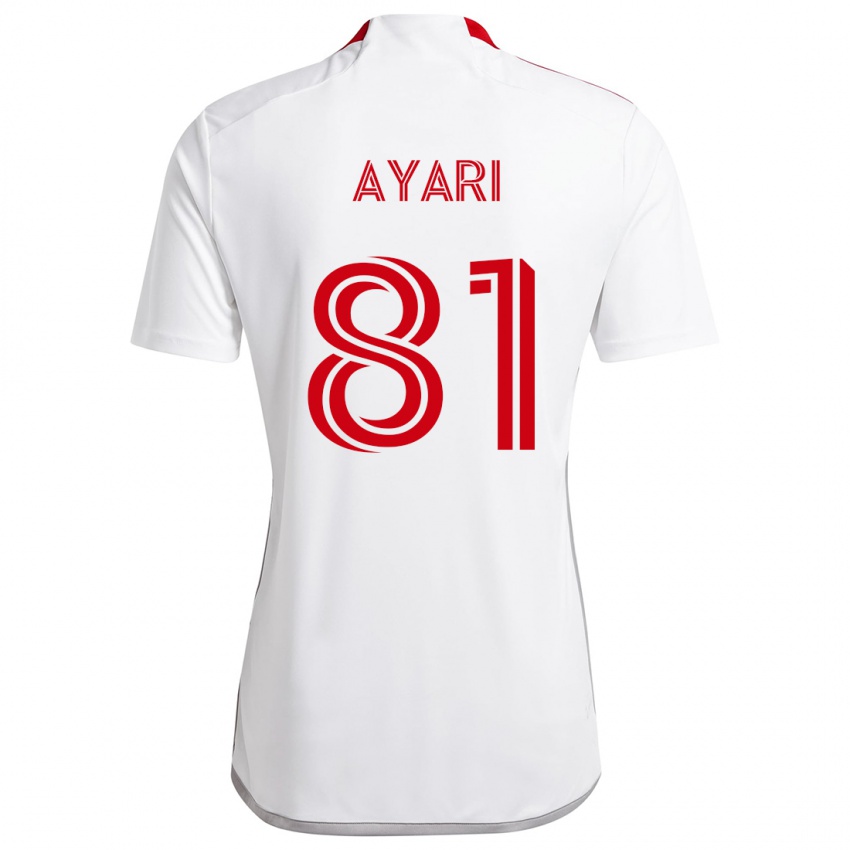 Gyermek Hassan Ayari #81 Fehér Piros Idegenbeli Jersey 2024/25 Mez Póló Ing