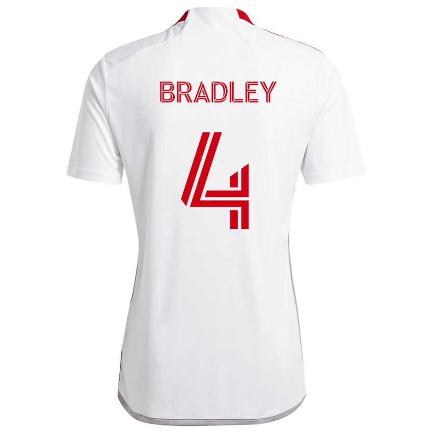 Gyermek Michael Bradley #4 Fehér Piros Idegenbeli Jersey 2024/25 Mez Póló Ing