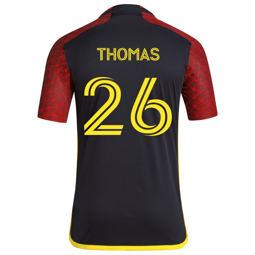 Gyermek Andrew Thomas #26 Piros Fekete Idegenbeli Jersey 2024/25 Mez Póló Ing