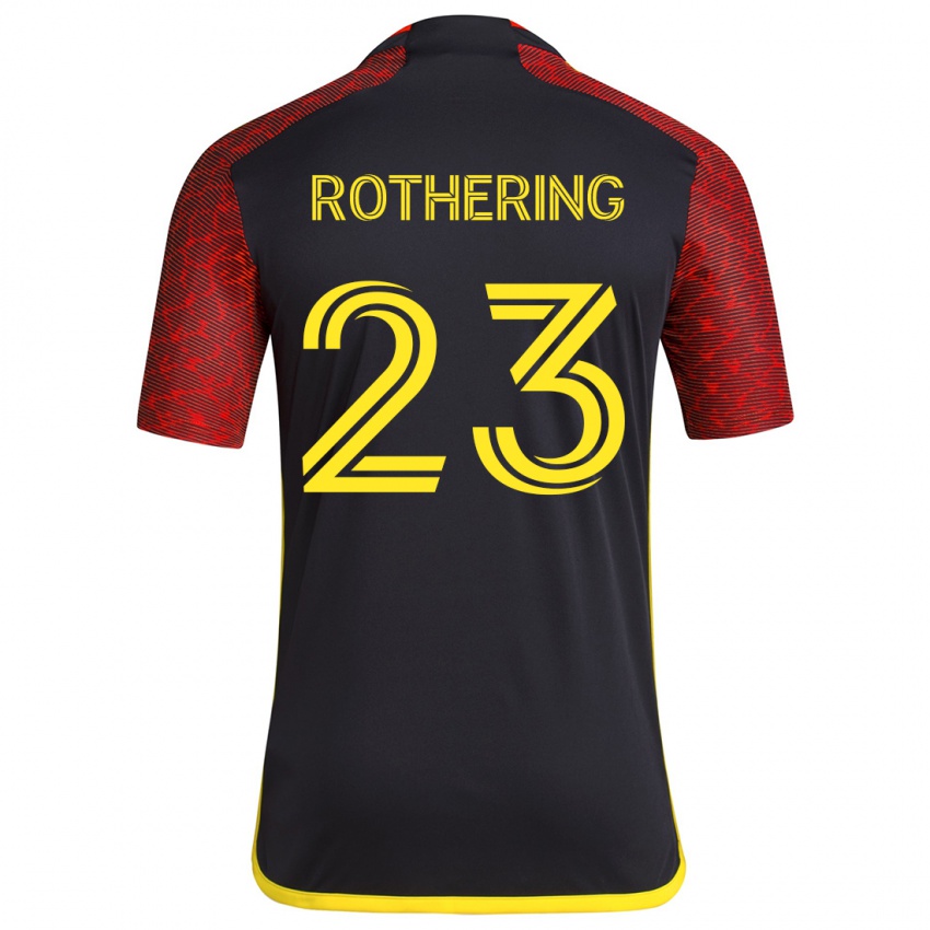 Gyermek Holly Rothering #23 Piros Fekete Idegenbeli Jersey 2024/25 Mez Póló Ing