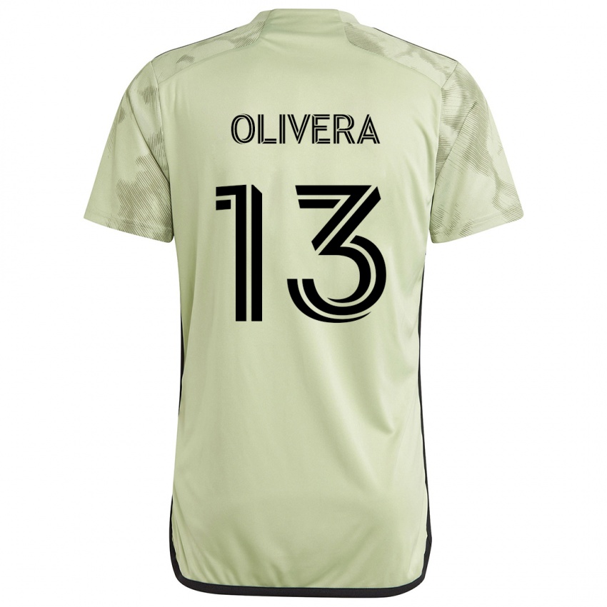 Gyermek Cristian Olivera #13 Világos Zöld Idegenbeli Jersey 2024/25 Mez Póló Ing