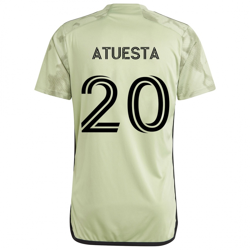 Gyermek Eduard Atuesta #20 Világos Zöld Idegenbeli Jersey 2024/25 Mez Póló Ing