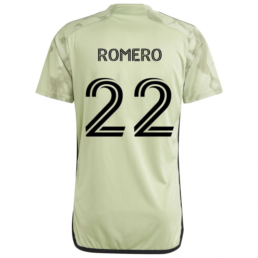 Gyermek Abraham Romero #22 Világos Zöld Idegenbeli Jersey 2024/25 Mez Póló Ing