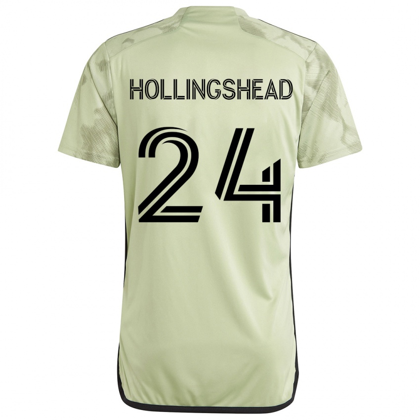 Gyermek Ryan Hollingshead #24 Világos Zöld Idegenbeli Jersey 2024/25 Mez Póló Ing