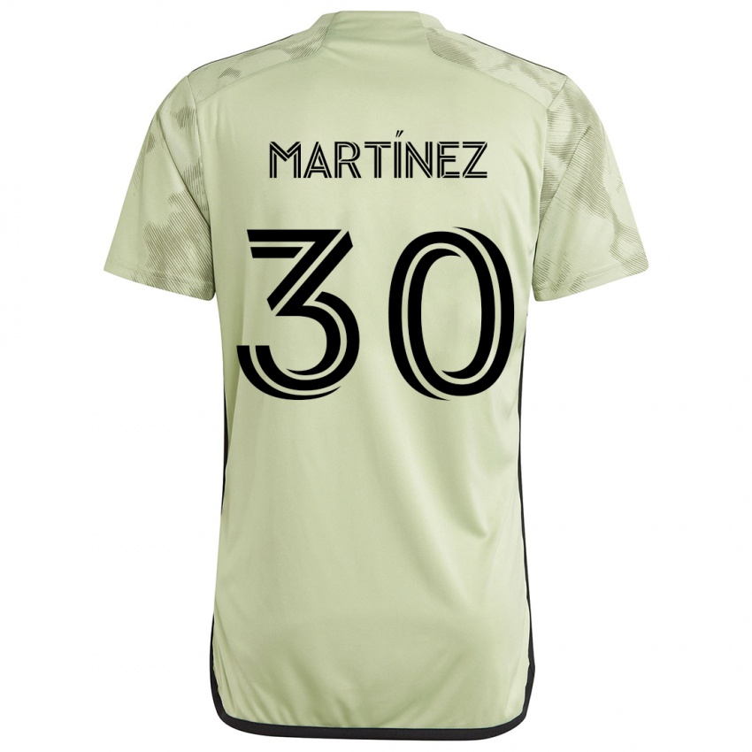 Gyermek David Martínez #30 Világos Zöld Idegenbeli Jersey 2024/25 Mez Póló Ing