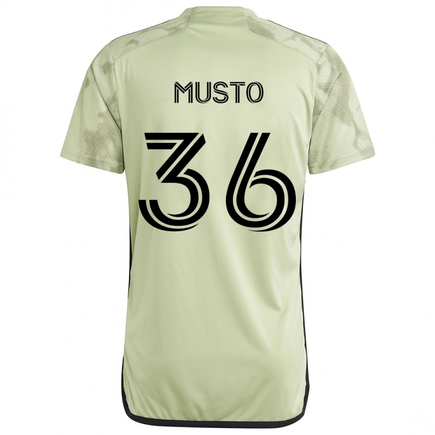 Gyermek Tommy Musto #36 Világos Zöld Idegenbeli Jersey 2024/25 Mez Póló Ing