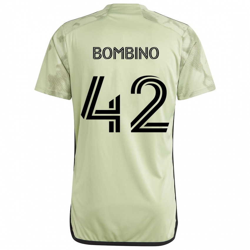 Gyermek Luca Bombino #42 Világos Zöld Idegenbeli Jersey 2024/25 Mez Póló Ing