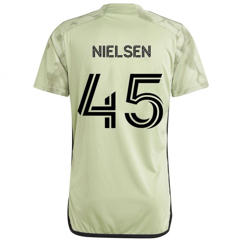 Gyermek Kenny Nielsen #45 Világos Zöld Idegenbeli Jersey 2024/25 Mez Póló Ing