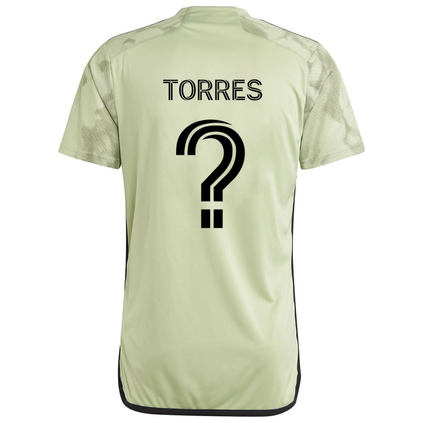 Gyermek Lisandro Torres #0 Világos Zöld Idegenbeli Jersey 2024/25 Mez Póló Ing