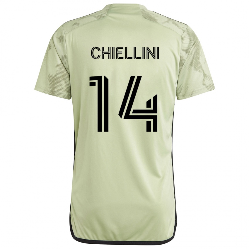 Gyermek Giorgio Chiellini #14 Világos Zöld Idegenbeli Jersey 2024/25 Mez Póló Ing