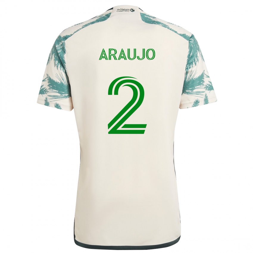 Gyermek Miguel Araujo #2 Bézs Barna Idegenbeli Jersey 2024/25 Mez Póló Ing